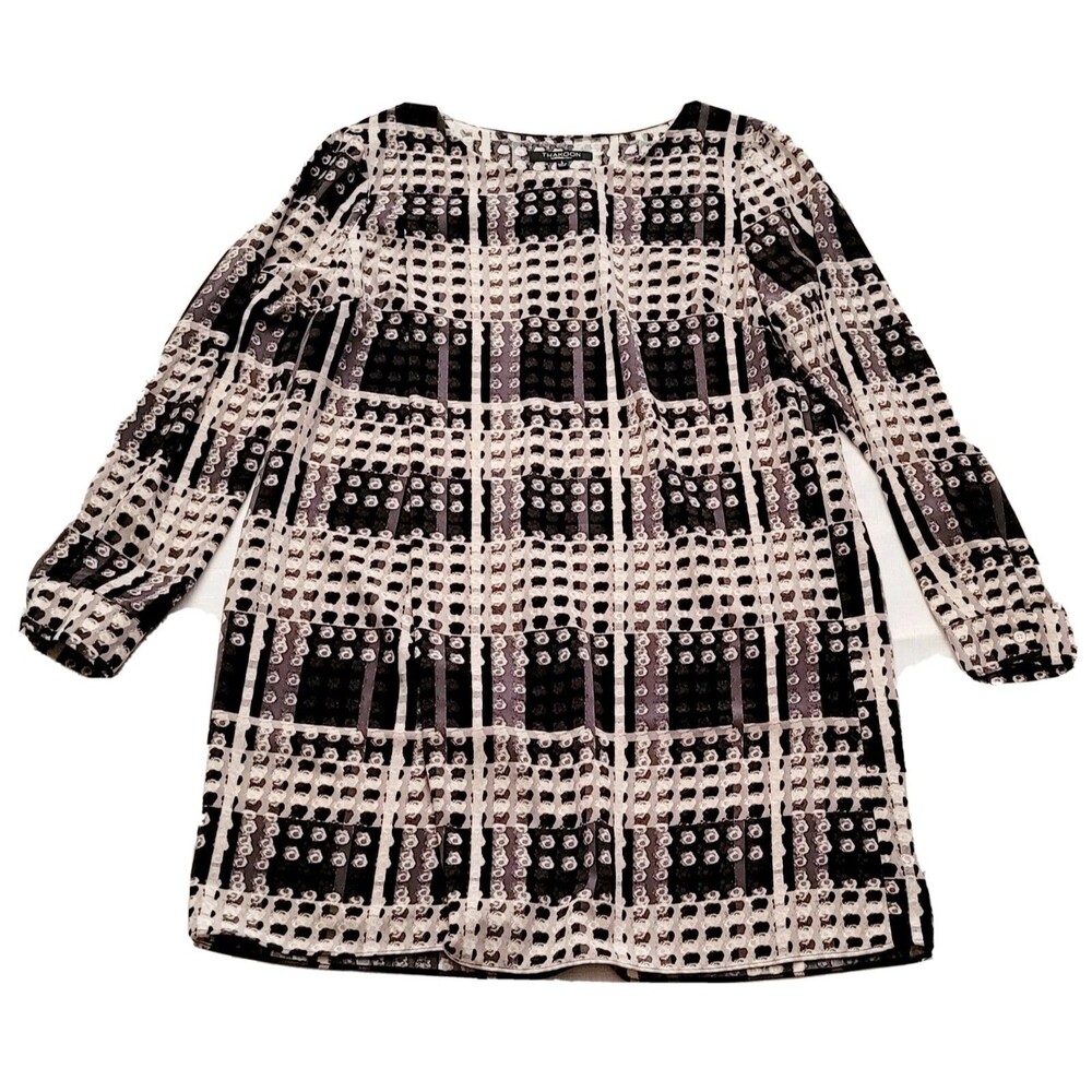 Thakoon for Designation Dress Black Gray White Women's Size L - Picture 1 of 7